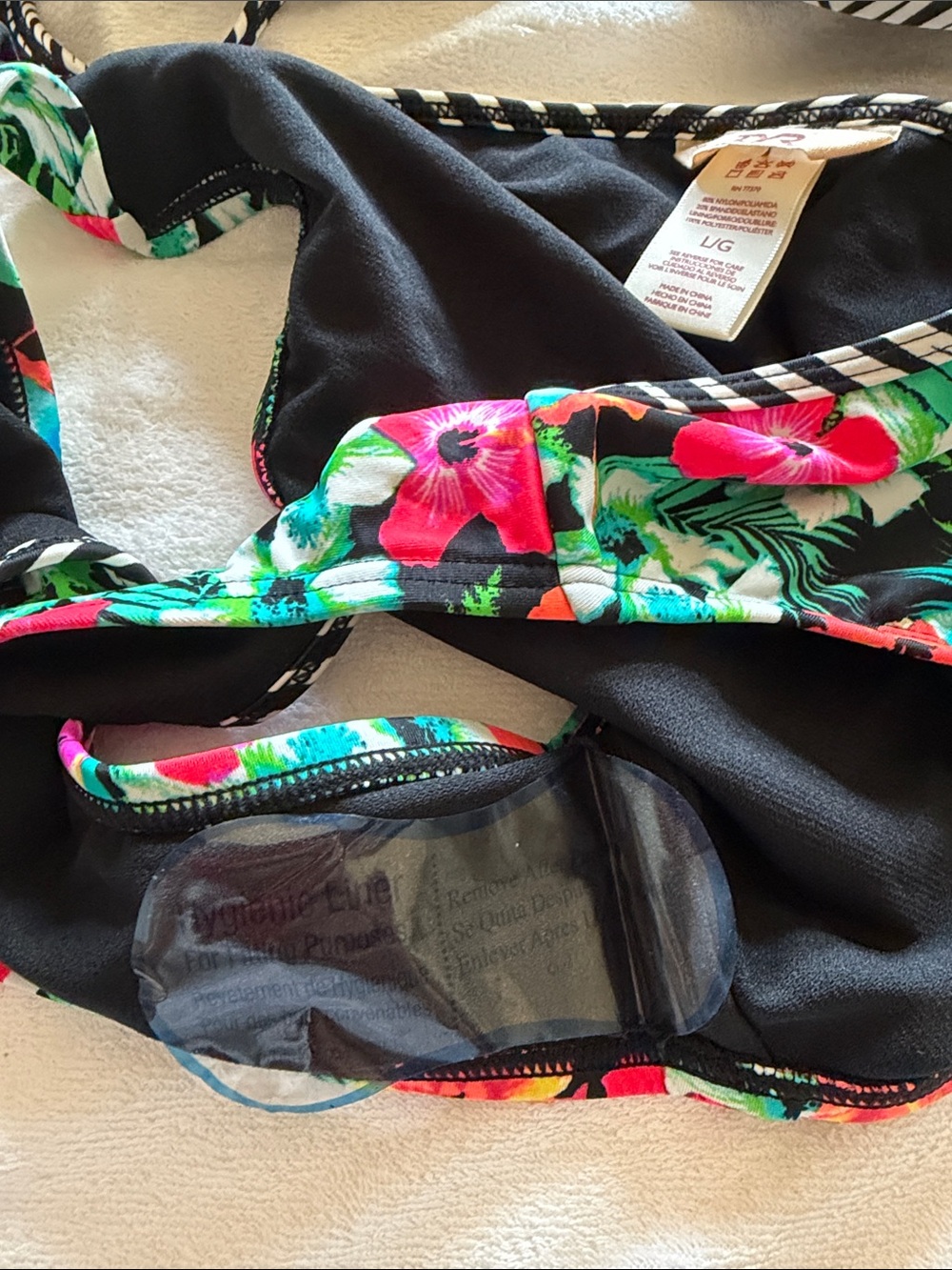 NWT TYR Take A Trip Push Up Bra & Classic Bottom Bikini Set Floral SZ L NEW - Picture 3 of 6